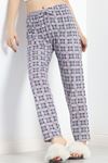 Desenli Pijama Altı Lilakareli - 19236.1048.